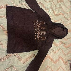 Aeropostale Navy Blue Hoodie with Silver Print logo